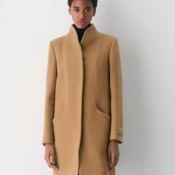 Aritzia Wilfred Wool and Cashmere Cocoon Coat in camel sz small - Picture 1 of 8
